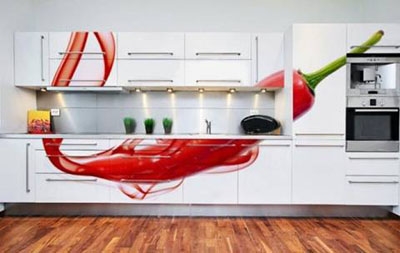 e5 Thiết kế không gian nhà bếp sáng tạo với tranh trang trí