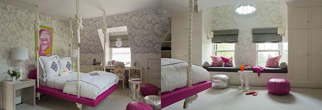 phong ngu dep 01 Cùng nhìn qua 15 mẫu phòng ngủ đẹp với tông màu xám và hồng