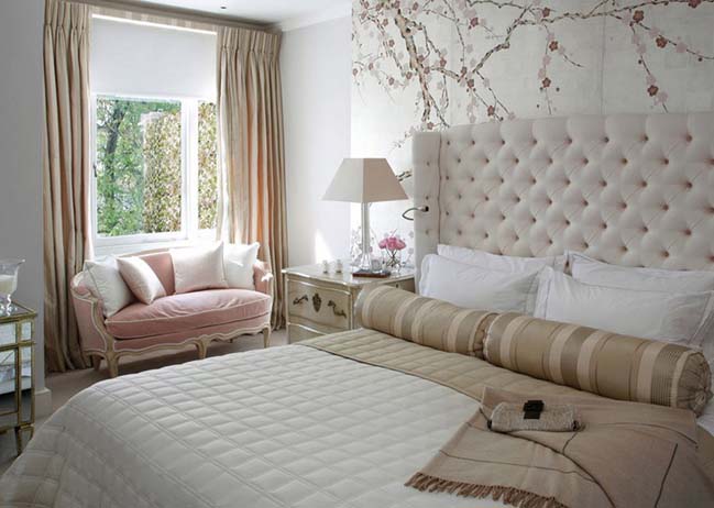 phong ngu dep 04 Cùng nhìn qua 15 mẫu phòng ngủ đẹp với tông màu xám và hồng