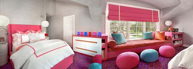phong ngu dep 06 Cùng nhìn qua 15 mẫu phòng ngủ đẹp với tông màu xám và hồng