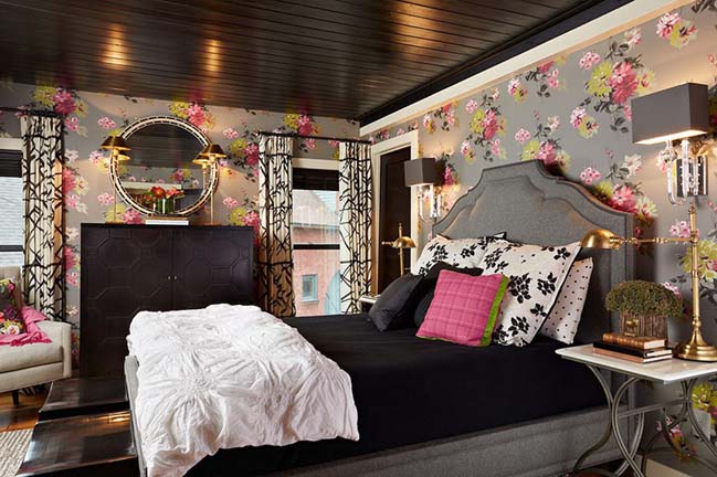 phong ngu dep 13 Cùng nhìn qua 15 mẫu phòng ngủ đẹp với tông màu xám và hồng